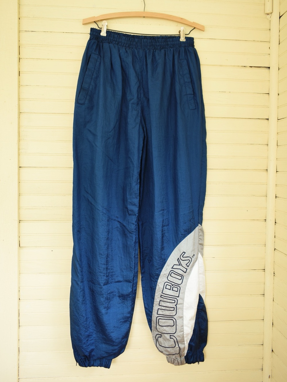 Men's Blue Athletic Joggers with Contrast Leg Panel